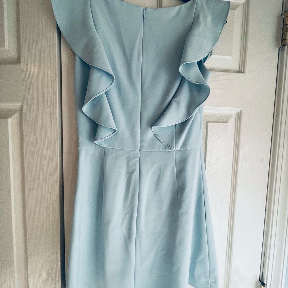 French Connection Light Blue Ruffle Mini Dress - Picture 2 of 3